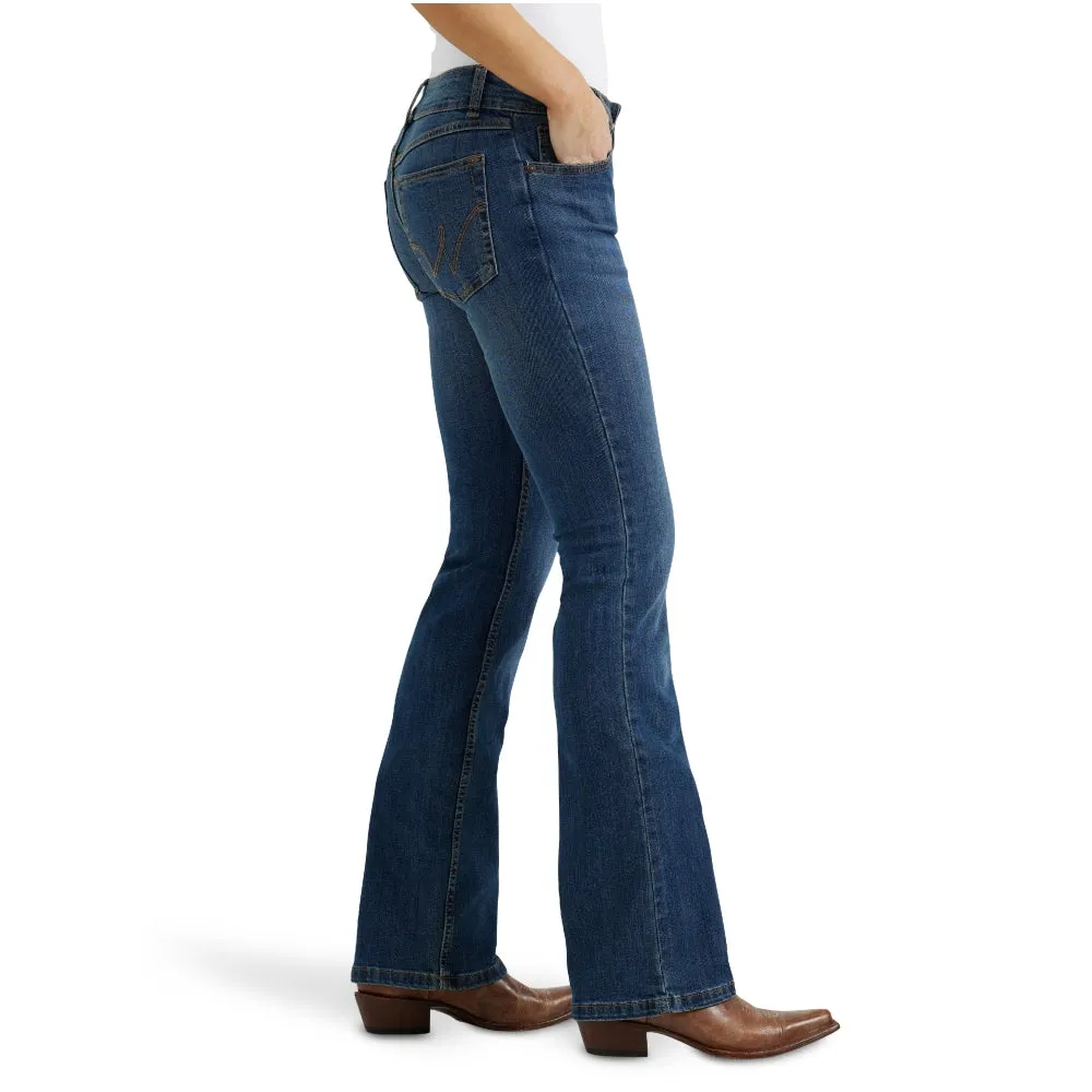 09MWZHK Wrangler Women's Essential Mid Rise Boot Cut Jeans - Kora