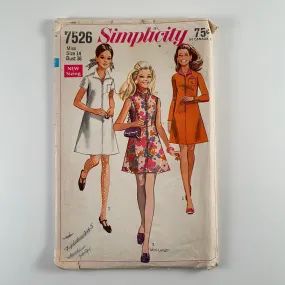 1968 Simplicity Dress Pattern 7526