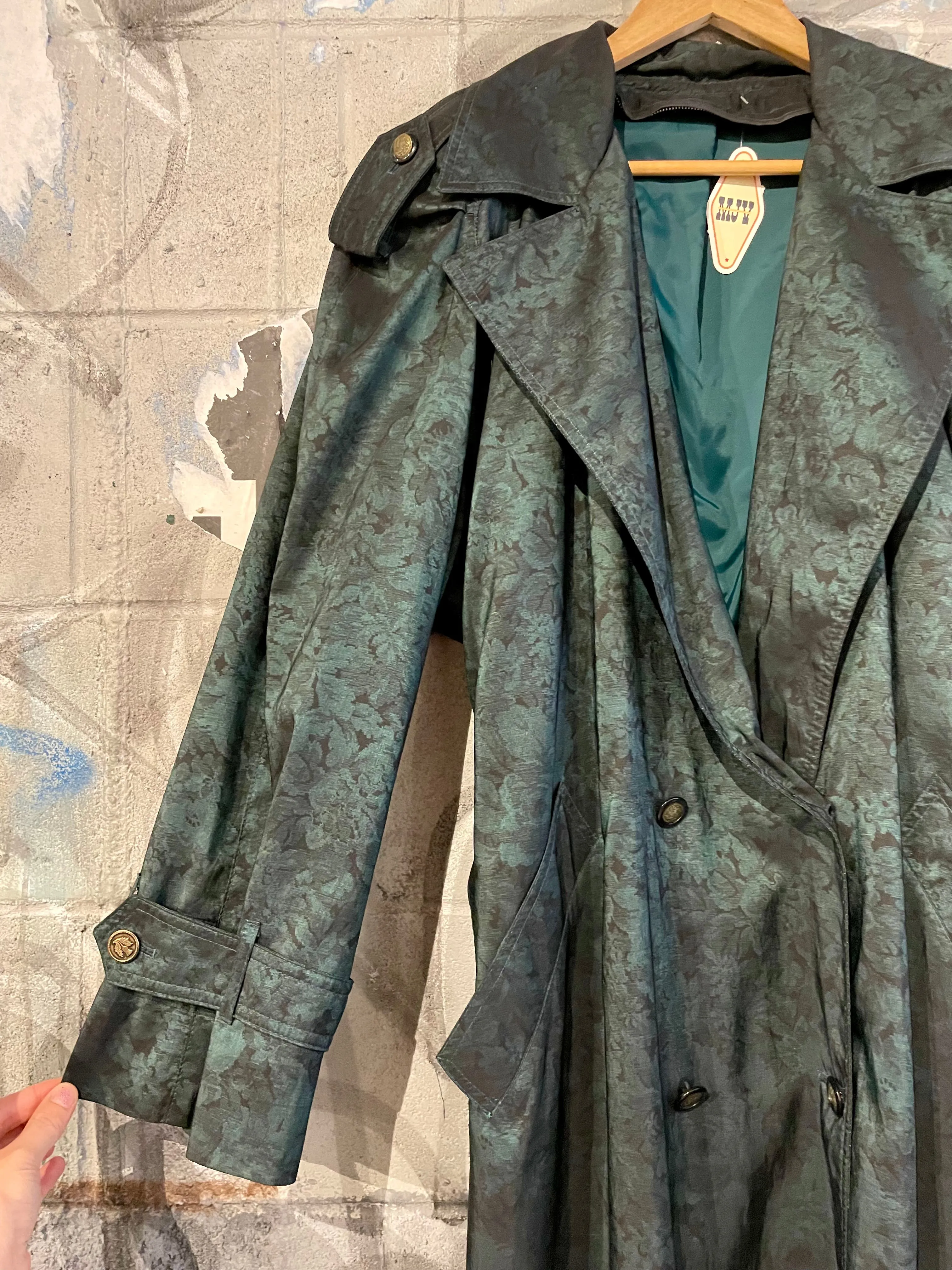 1980s London Fog Floral Trench Coat