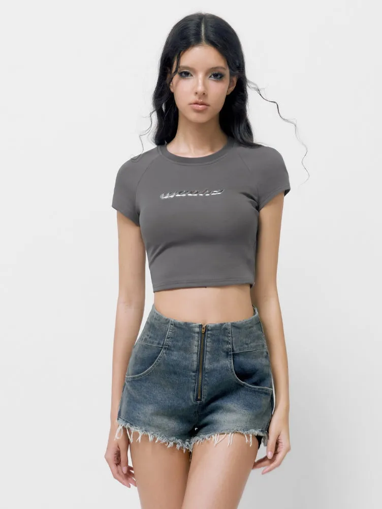 2Type Cropped Slim Casual T-Shirt