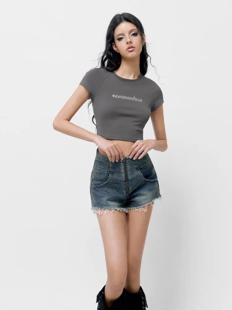 2Type Cropped Slim Casual T-Shirt