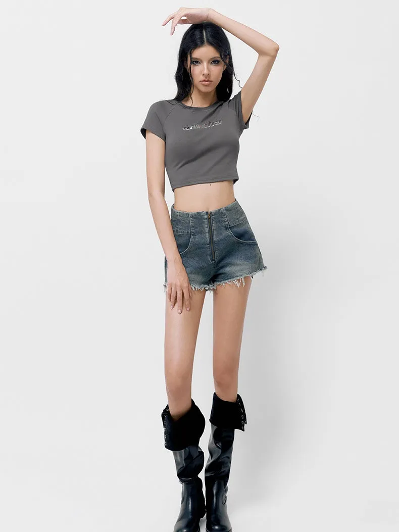 2Type Cropped Slim Casual T-Shirt