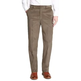 8 Wale Luxury Italian Corduroy Pant in Tan (Hampton Plain Front) by Berle