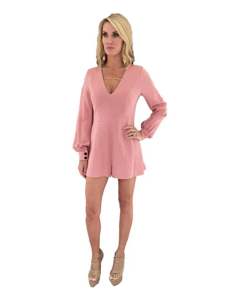 Alexis Kourtney Romper in Ash Pink