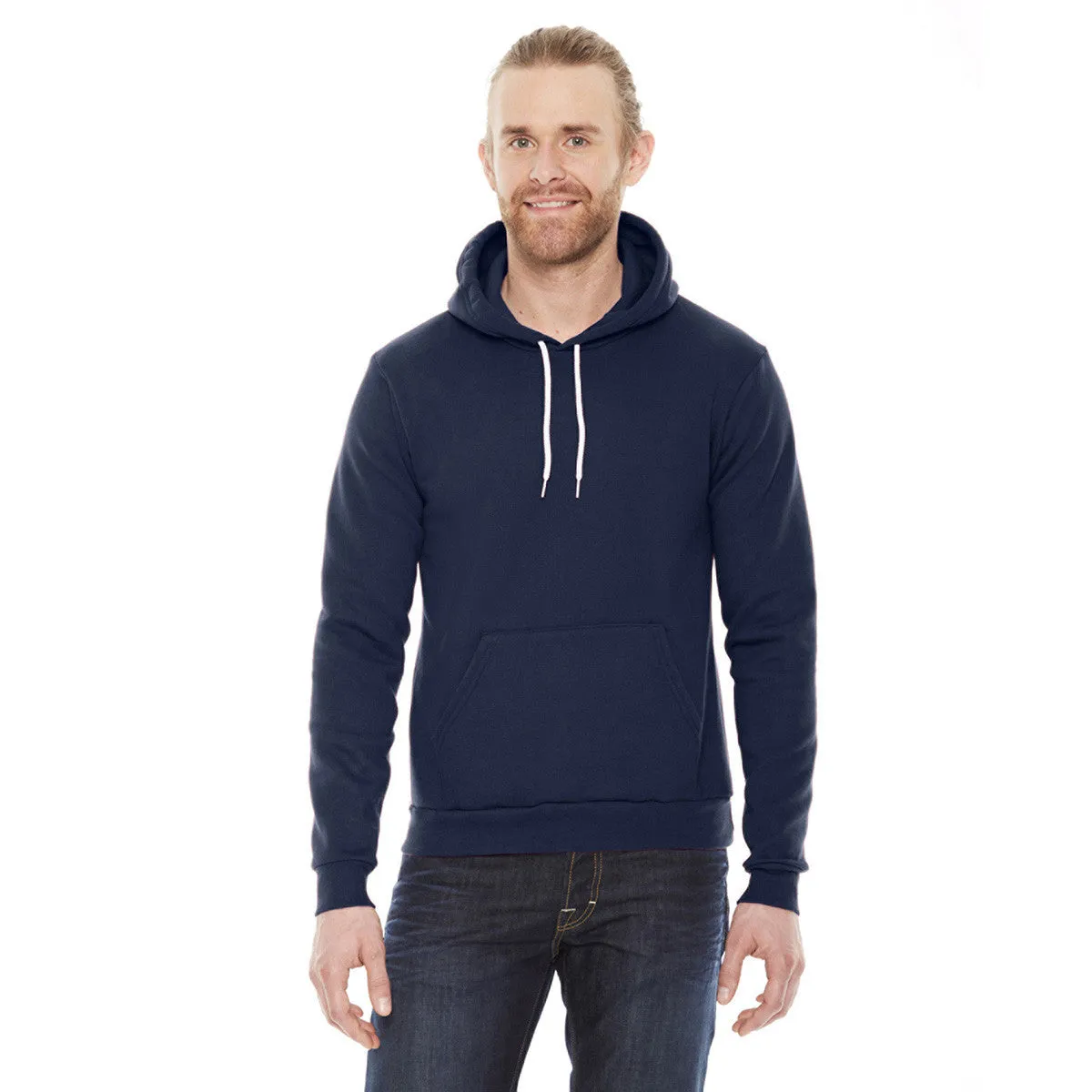 American Apparel Unisex Navy Flex Fleece Drop Shoulder Pullover Hoodie