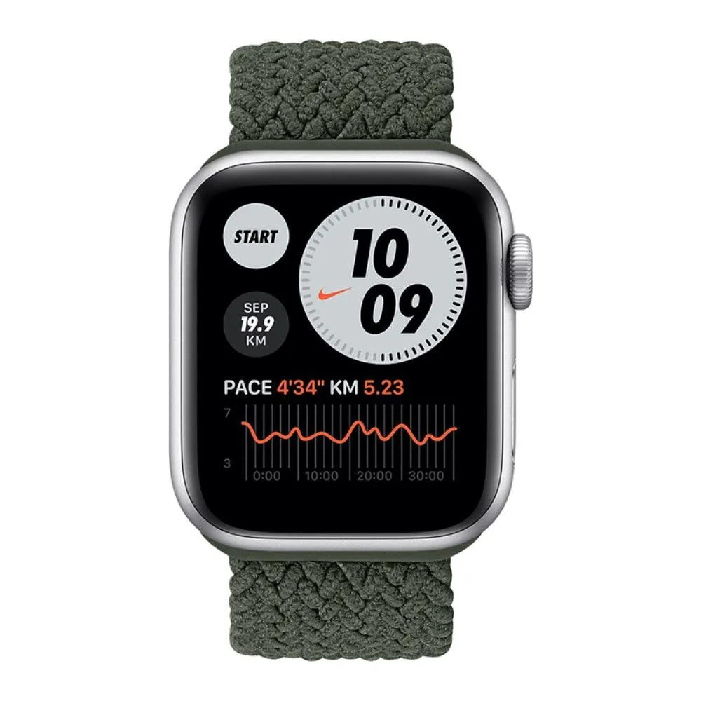 Apple Watch (45mm) elastic watch strap - Olive Green / Size: XL