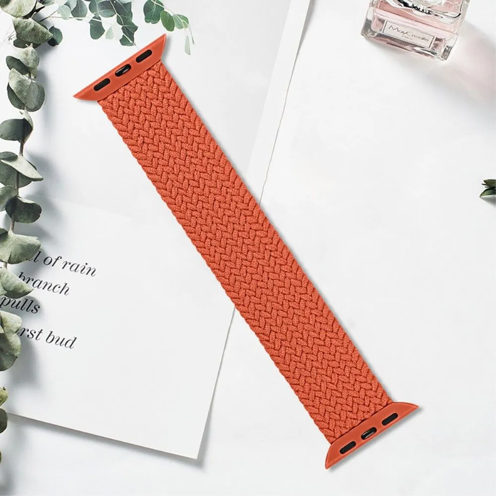 Apple Watch (45mm) elastic watch strap - Orange Red / Size: L