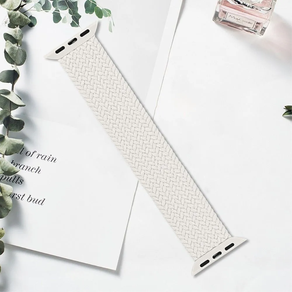 Apple Watch (45mm) elastic watch strap - Pearl White / Size: L