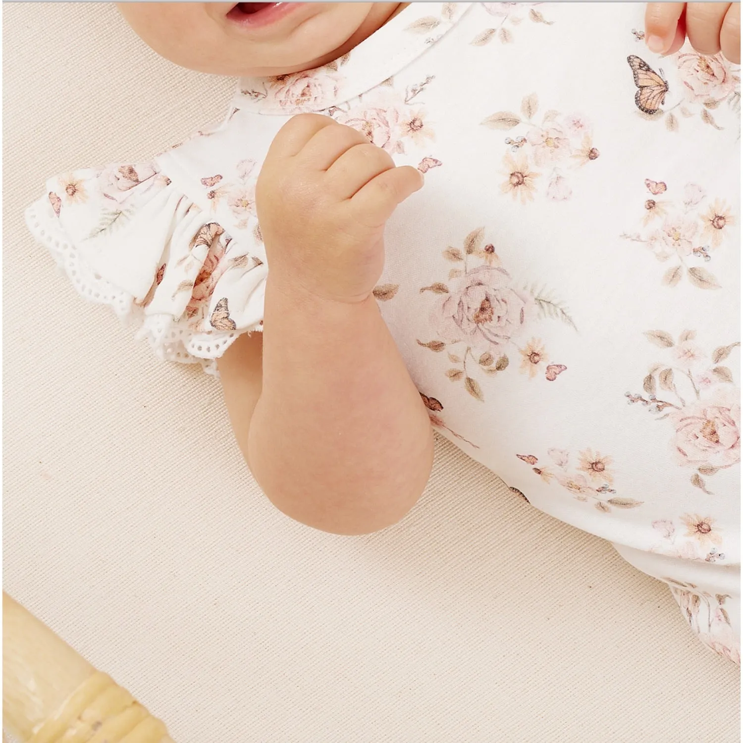 Aster & Oak Butterfly Lace Onesie