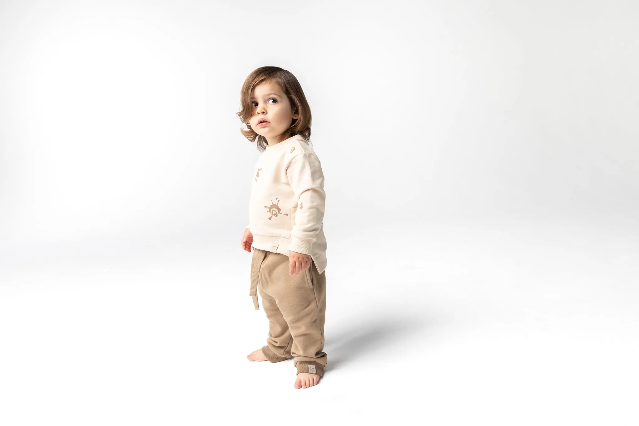 Baby Hi-Low Terry Sweatshirt - Beige