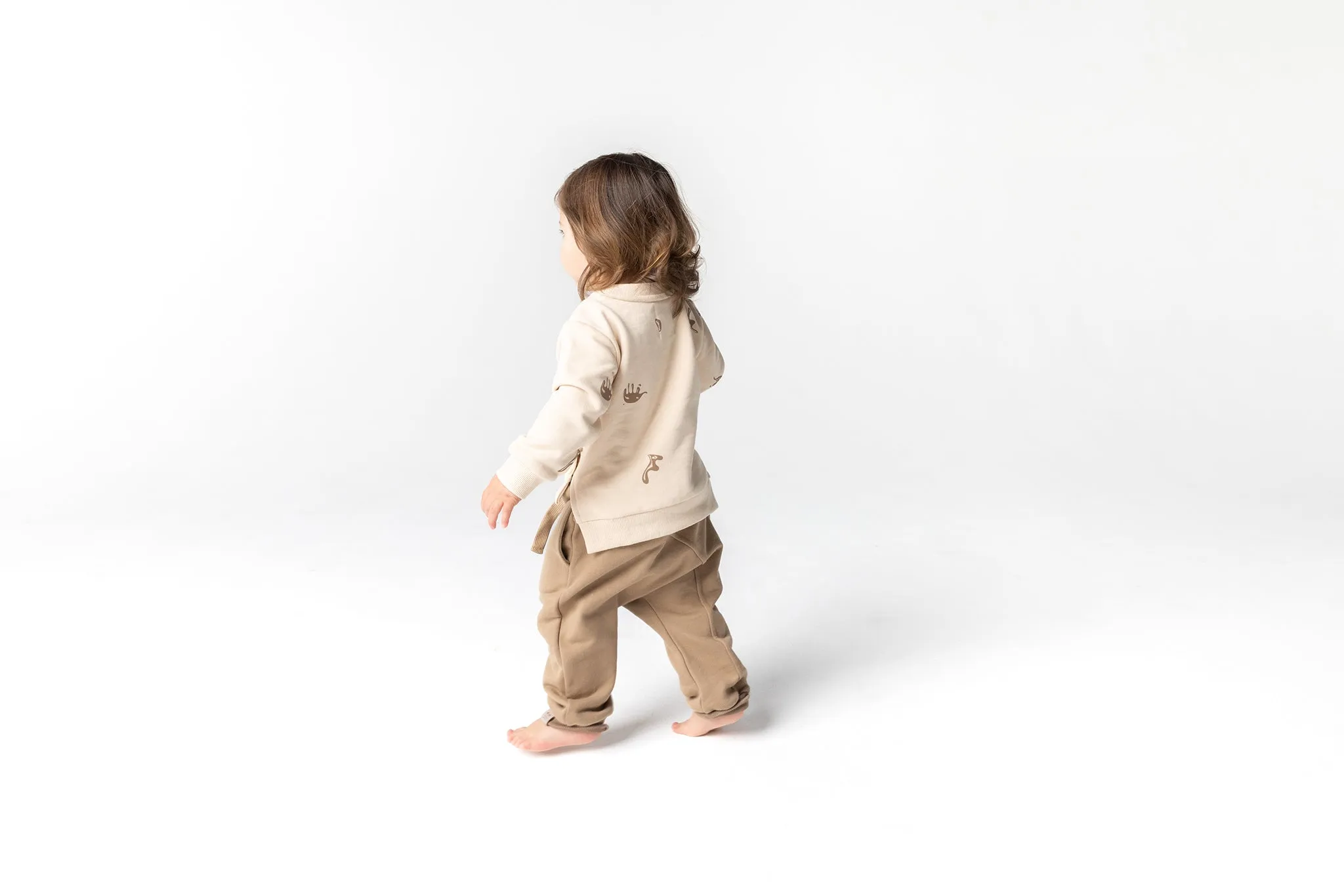 Baby Hi-Low Terry Sweatshirt - Beige