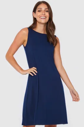 Bamboo Adele Dress - Navy