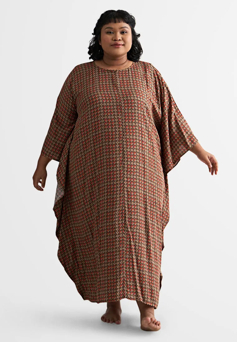 Bathia Cotton Rayon Lounge Caftan Dress