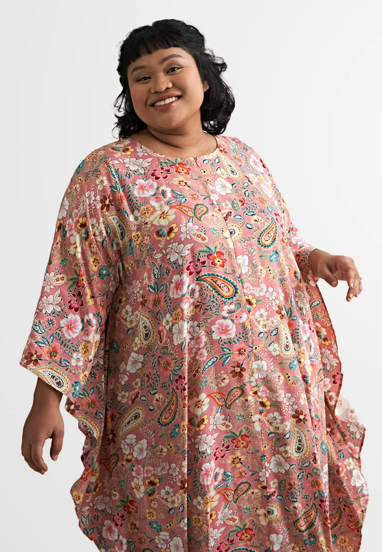 Bathia Cotton Rayon Lounge Caftan Dress