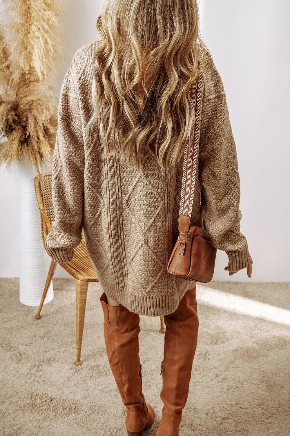 Becky Cable-Knit Sweater Dress