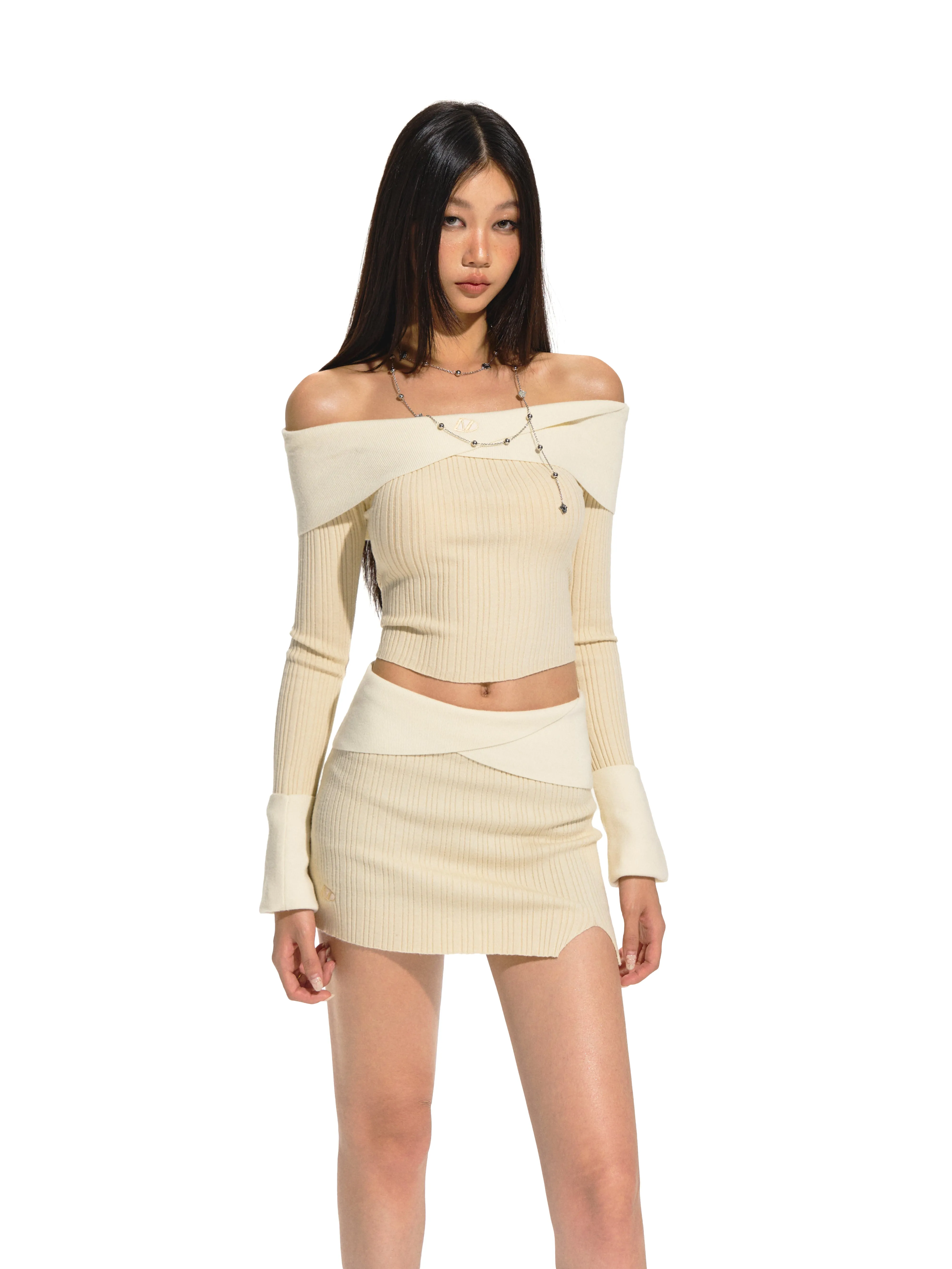 Beige Knit Top Assorted Colors Set