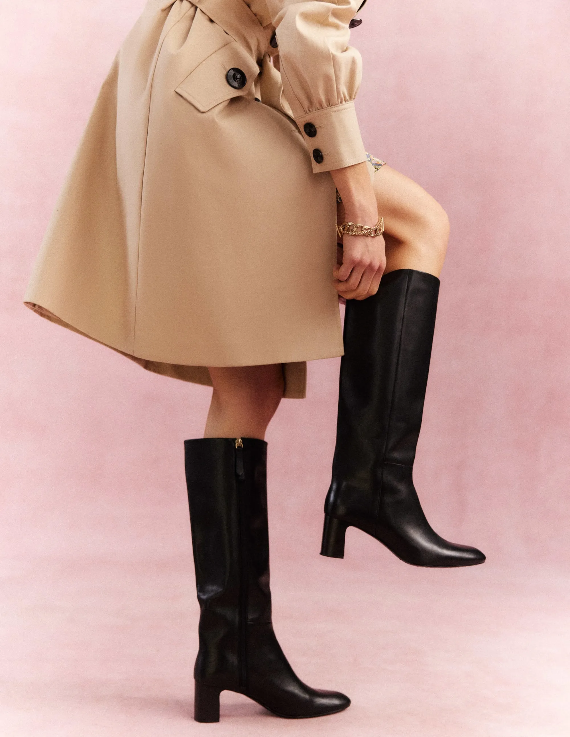 Belted Trench Coat-Rope