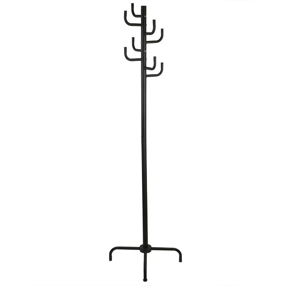 Black Metal Coat Rack Entry Hall Tree Hat Rack