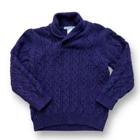 Boys Janie and Jack Size 4 Dark Purple Heavy Knit Pullover Sweater