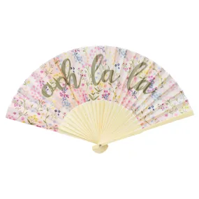 Bridal "Ooh La La" Floral Bamboo Fan