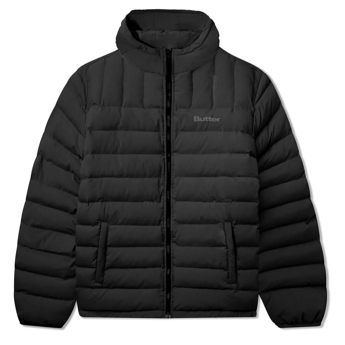 Butter Goods - Hooded Puffer Jacket Black