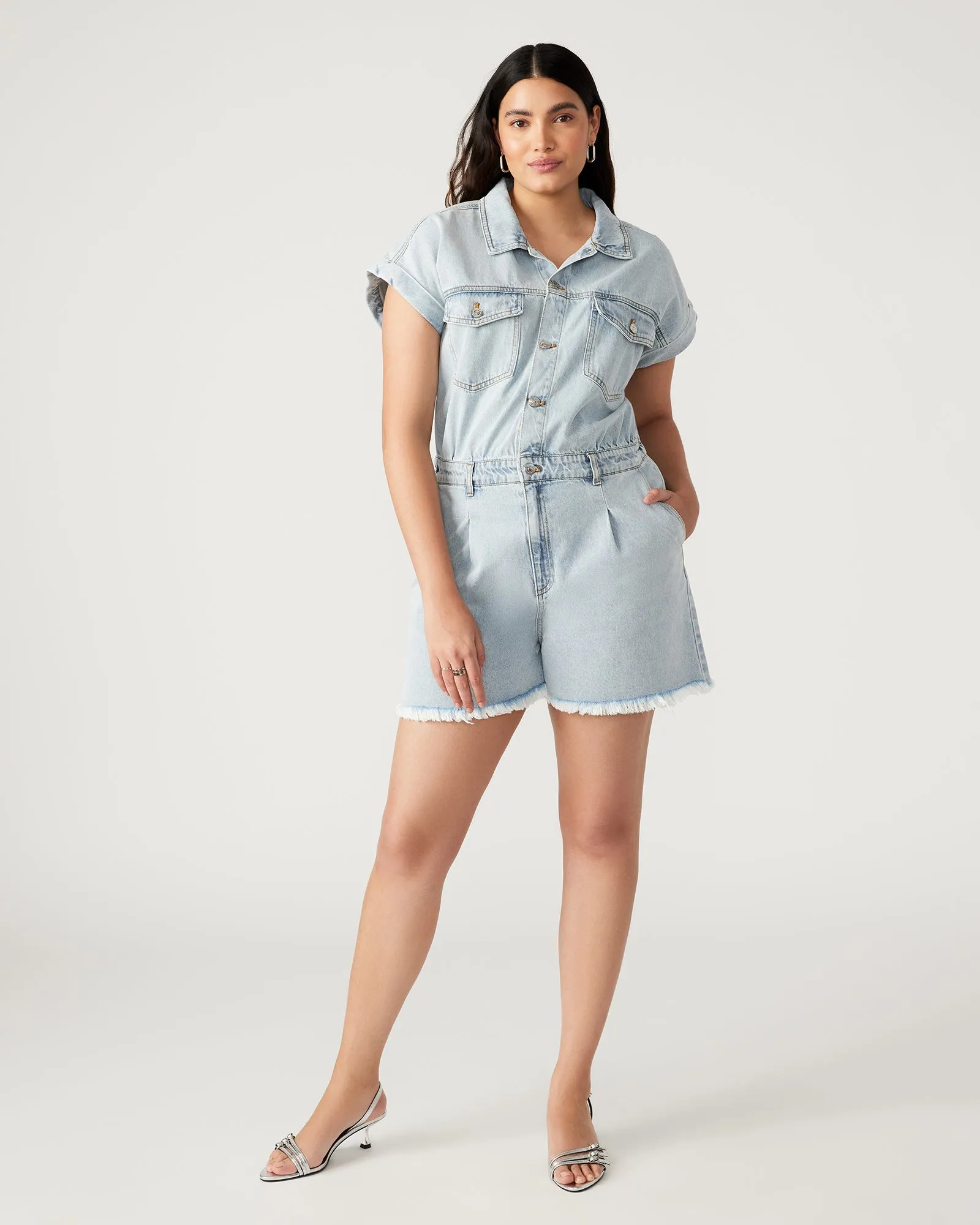 CALLIOPE DENIM ROMPER