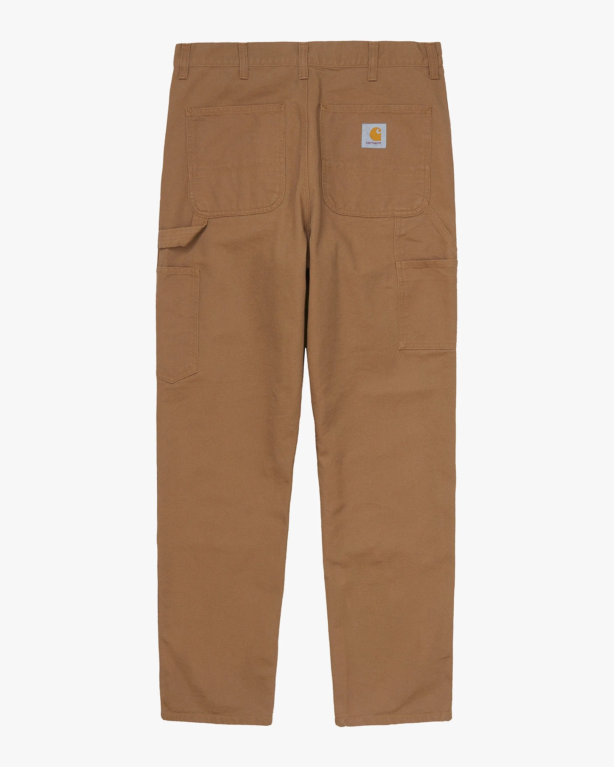 Carhartt WIP Double Knee Pant Relaxed Fit Canvas Trousers - Hamilton Brown Rinsed