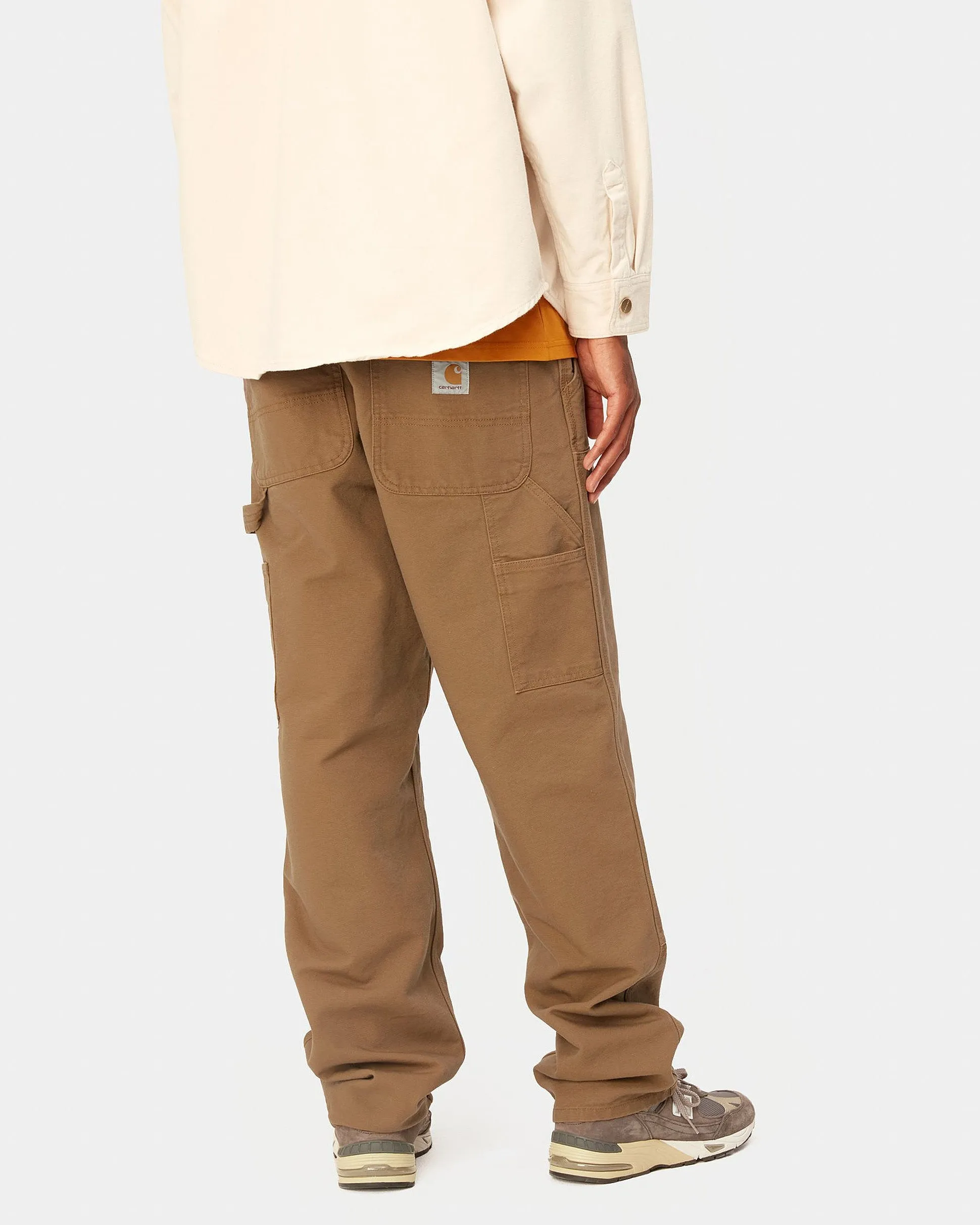 Carhartt WIP Double Knee Pant Relaxed Fit Canvas Trousers - Hamilton Brown Rinsed