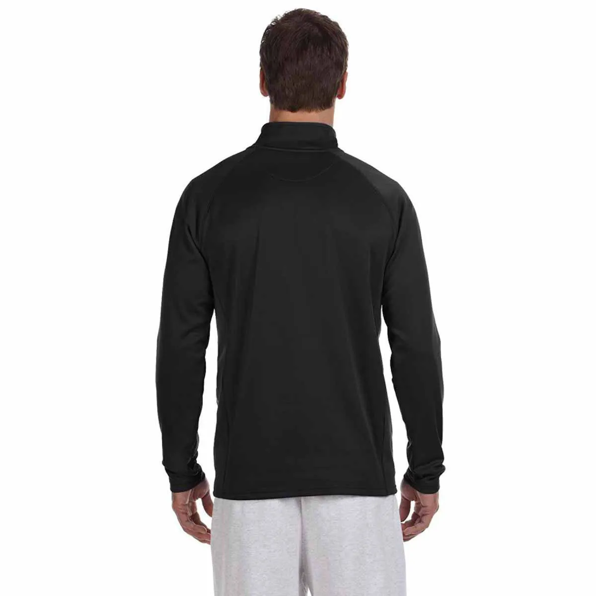 Champion Men's Black/Black Performance 5.4-Ounce Colorblock Quarter-Zip Jacket