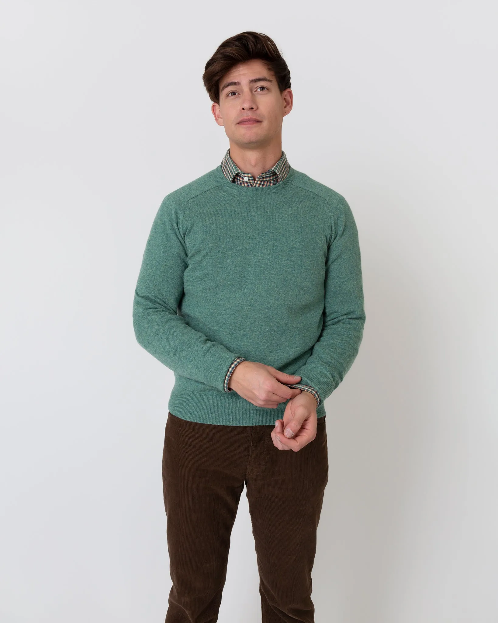 Classic Crewneck Sweater in Lovat Cashmere