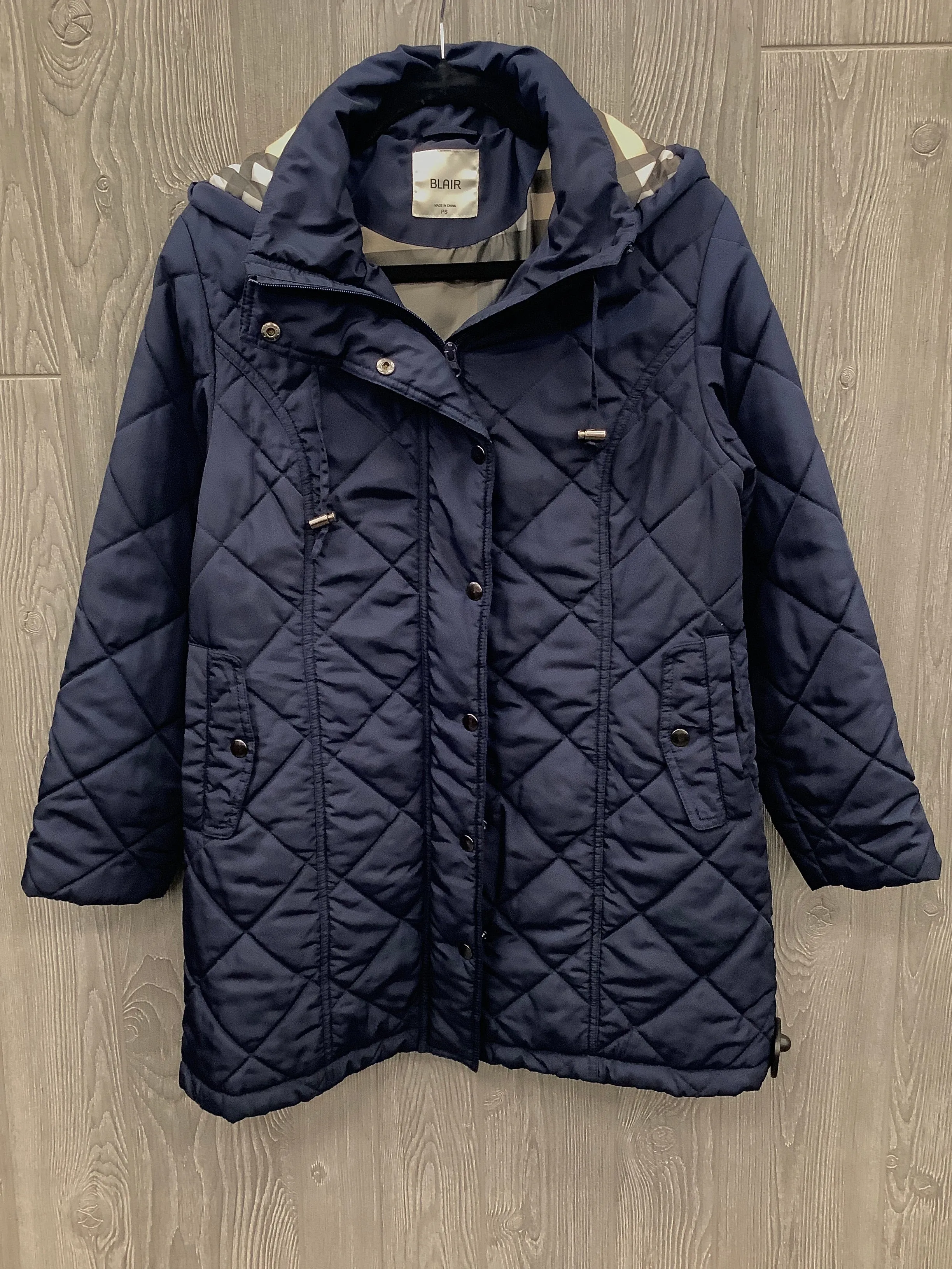 Coat Puffer & Quilted By Blair In Blue, Size: S