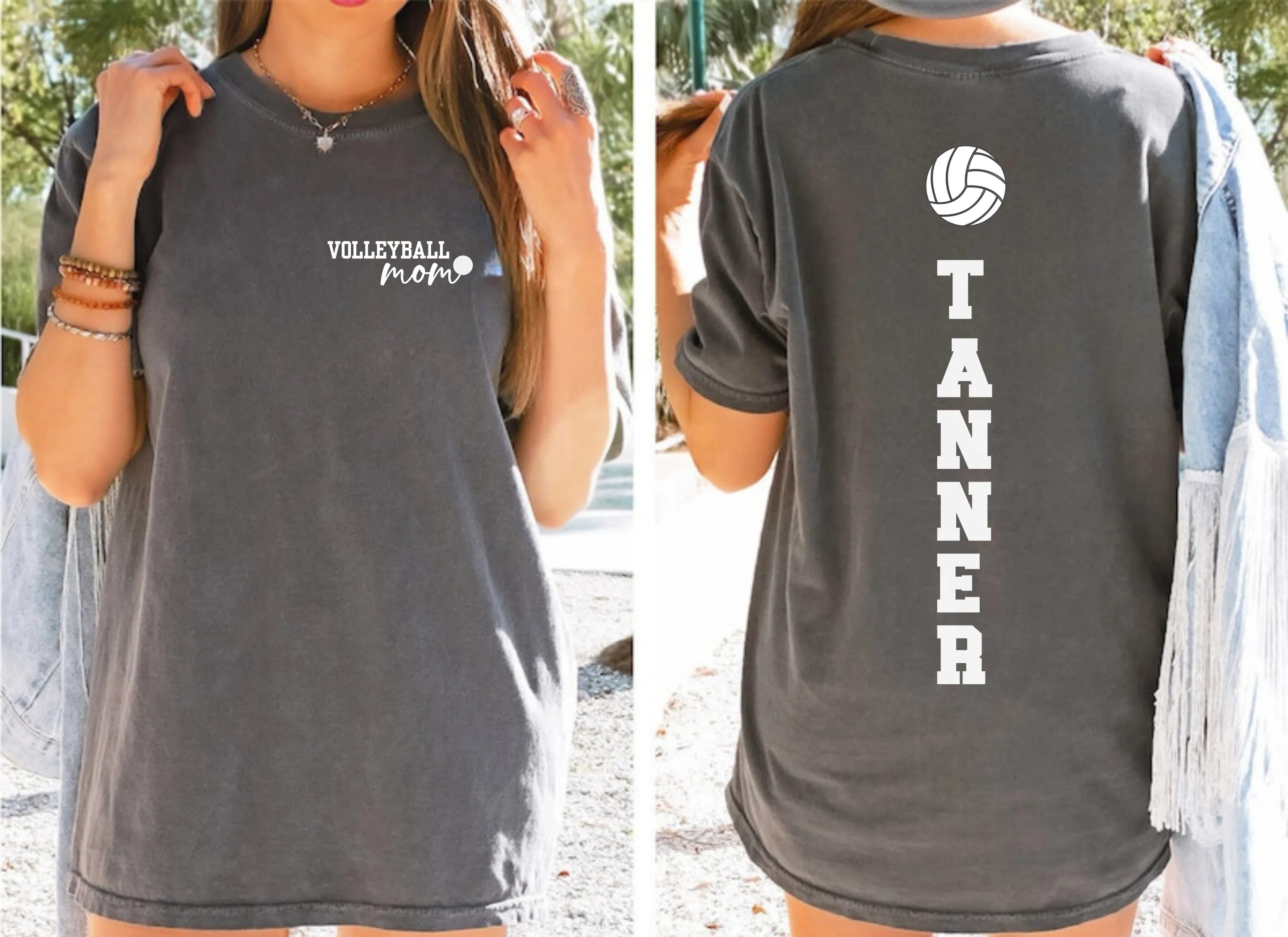 Custom Volleyball Mama Comfort Colors Shirt