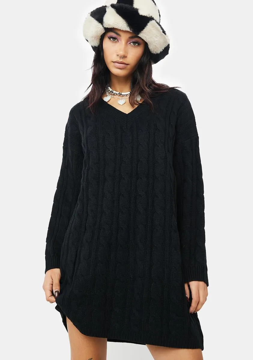 Dark Cuddle Weather Sweater Dress