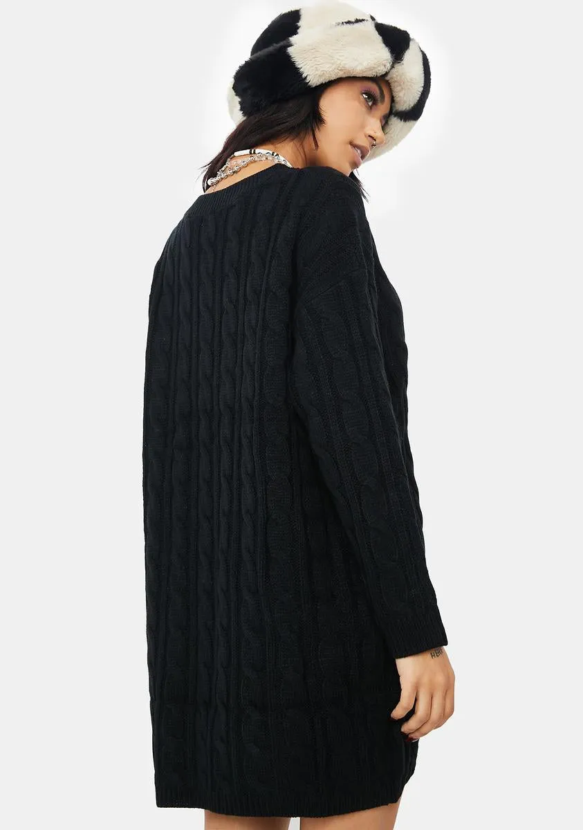 Dark Cuddle Weather Sweater Dress