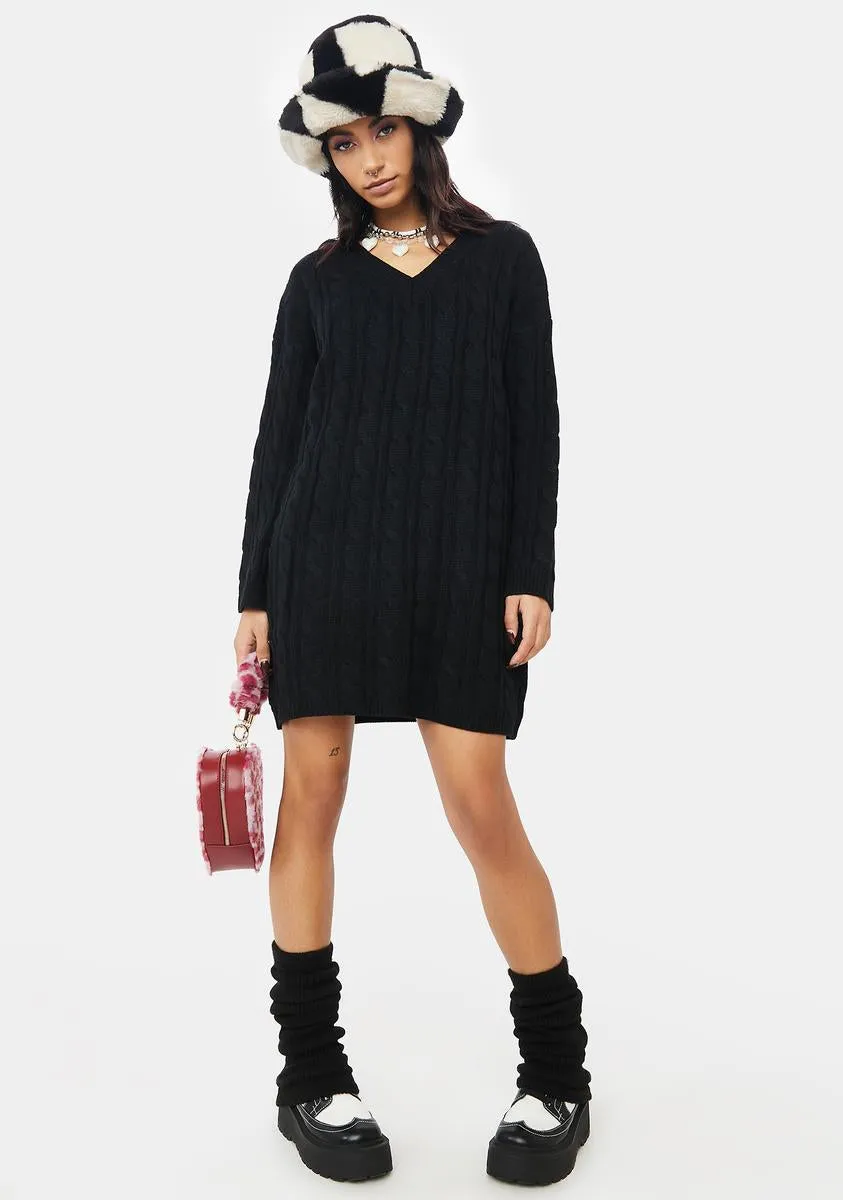 Dark Cuddle Weather Sweater Dress