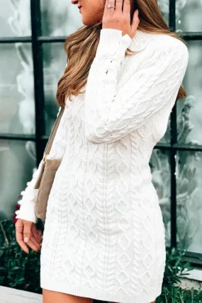 Dinner Date Knit Dress Ivory