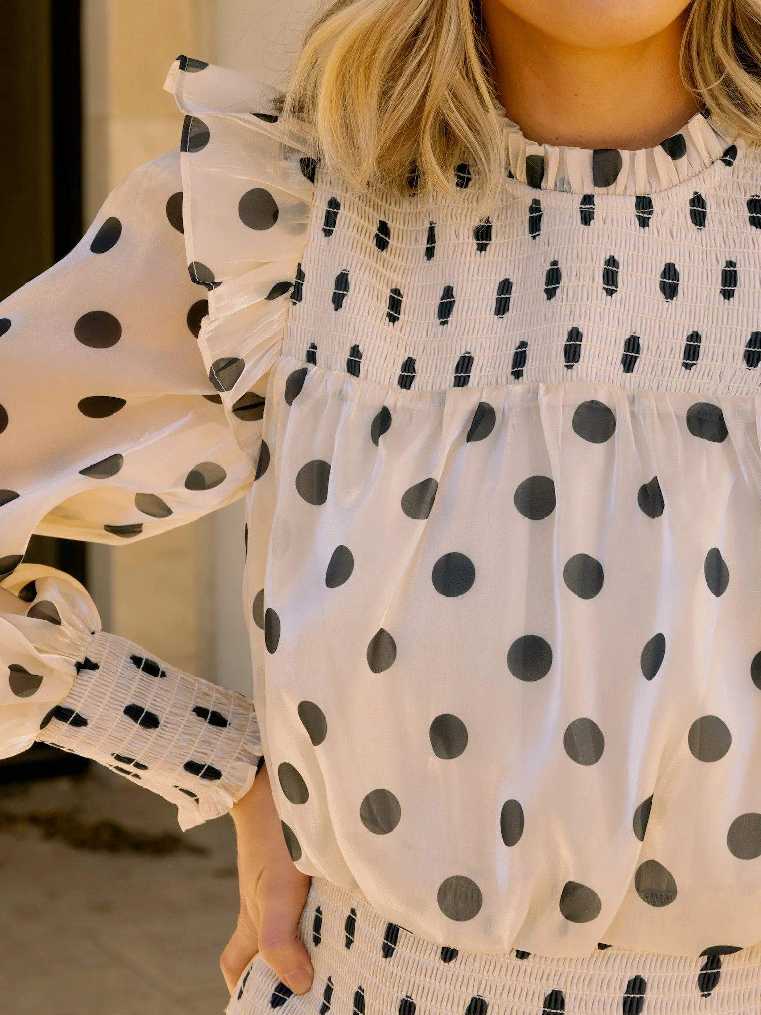 English Factory Polka Dot Mini Dress