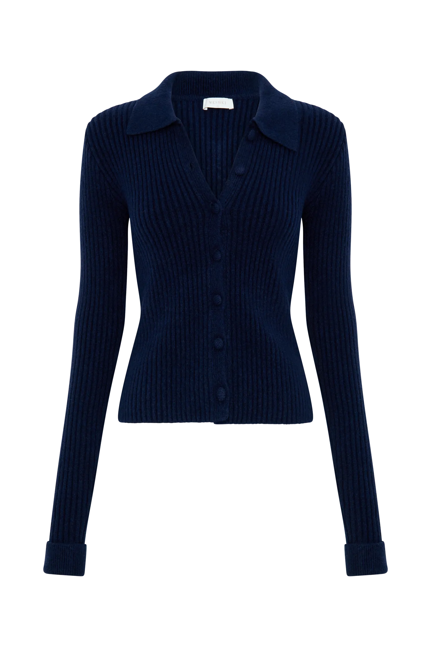 Erin Long Sleeve Button Cardigan - Navy