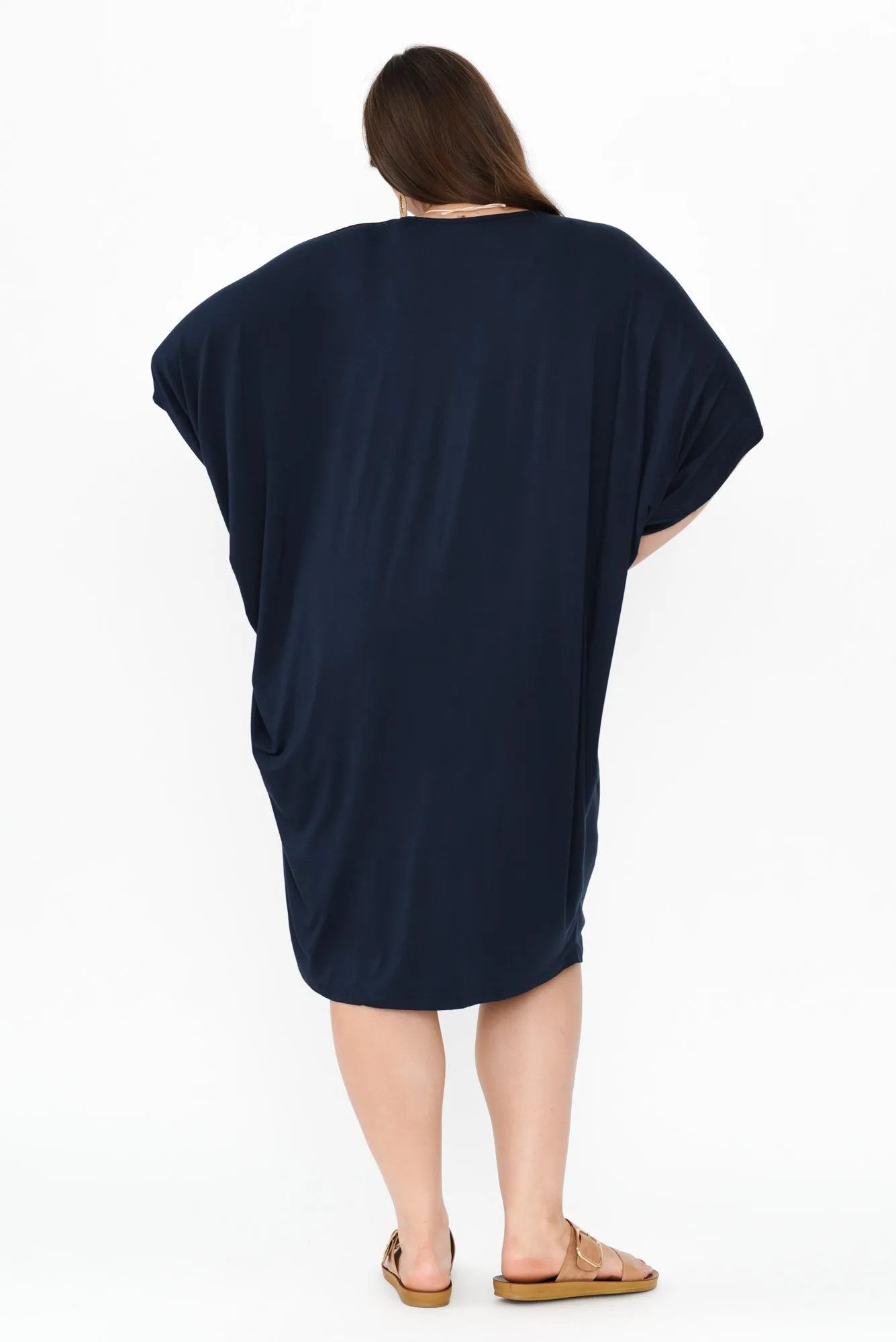 Freya Navy Bamboo Batwing Dress