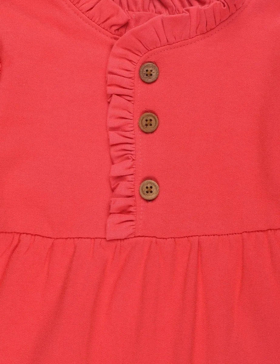 Girls Cute Raspberry Sweater Dress