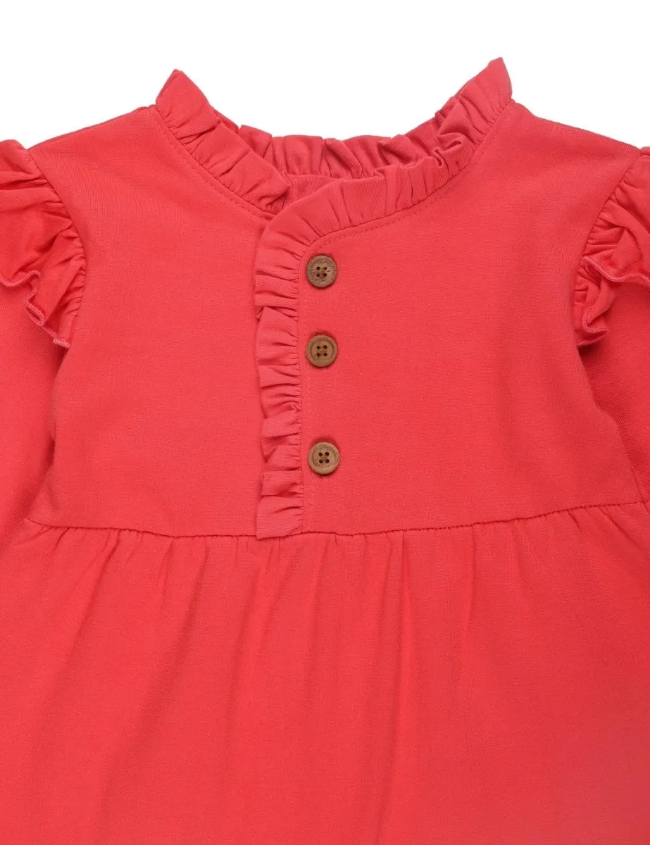 Girls Cute Raspberry Sweater Dress