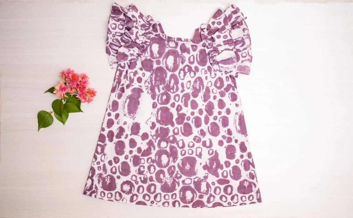 Girls Petunia Dress - Berry Purple