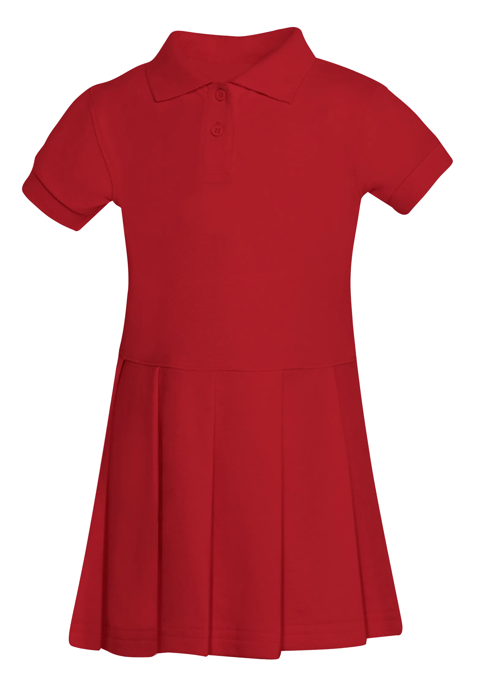 Girls Pique Polo Dress (Sizes XS-XL)