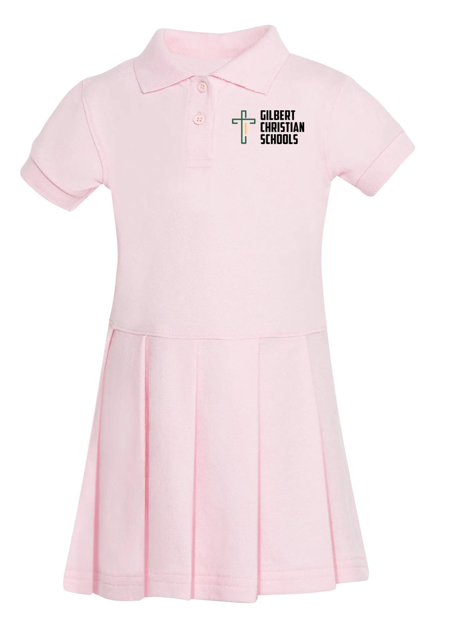 Girls Pique Polo Dress (Sizes XS-XL)