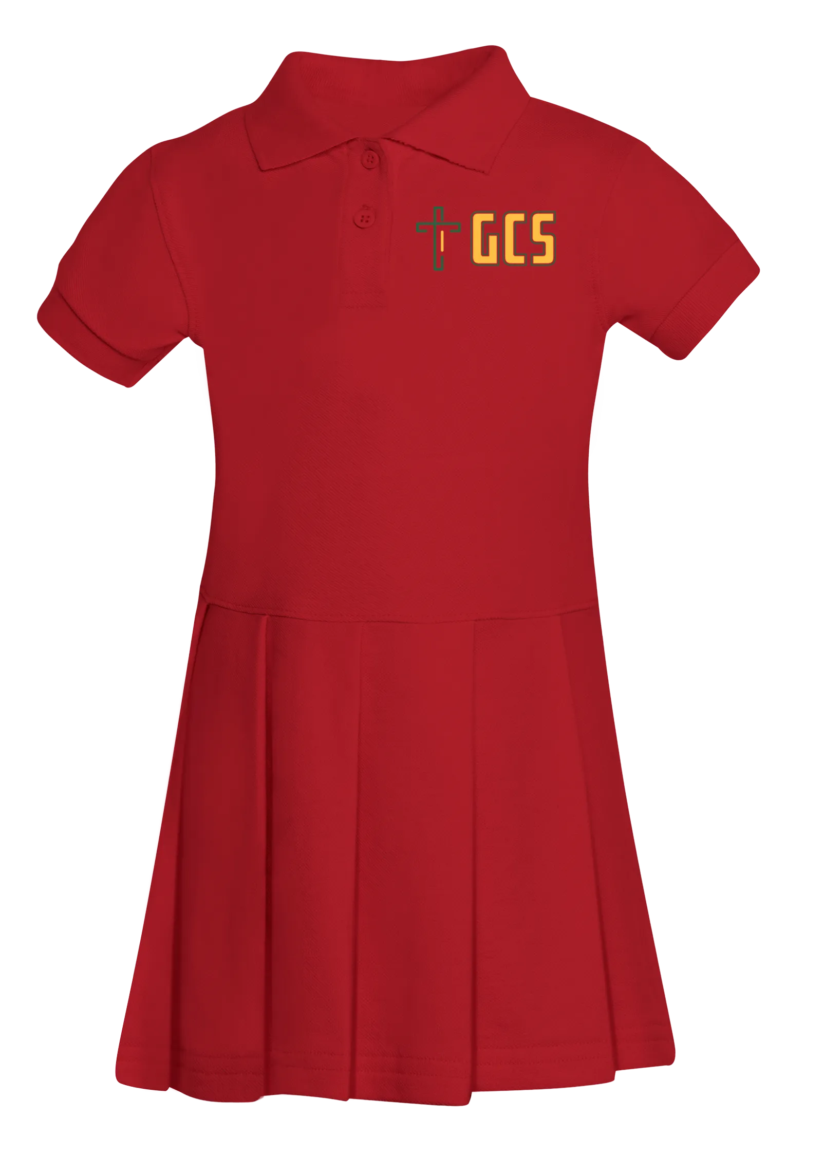 Girls Pique Polo Dress (Sizes XS-XL)