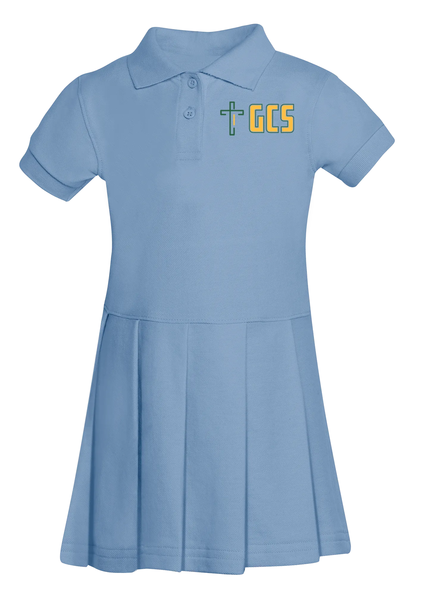 Girls Pique Polo Dress (Sizes XS-XL)