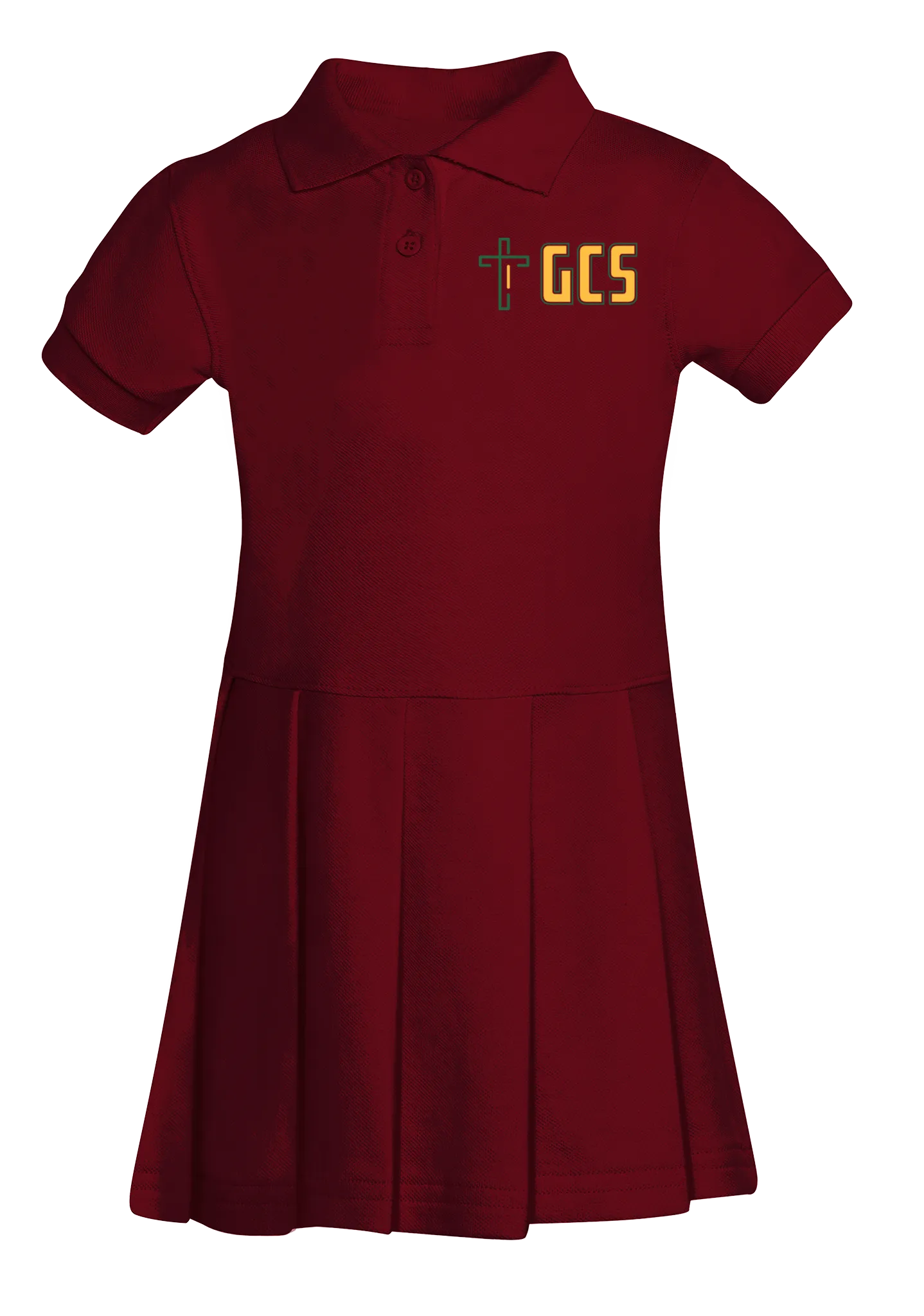 Girls Pique Polo Dress (Sizes XS-XL)