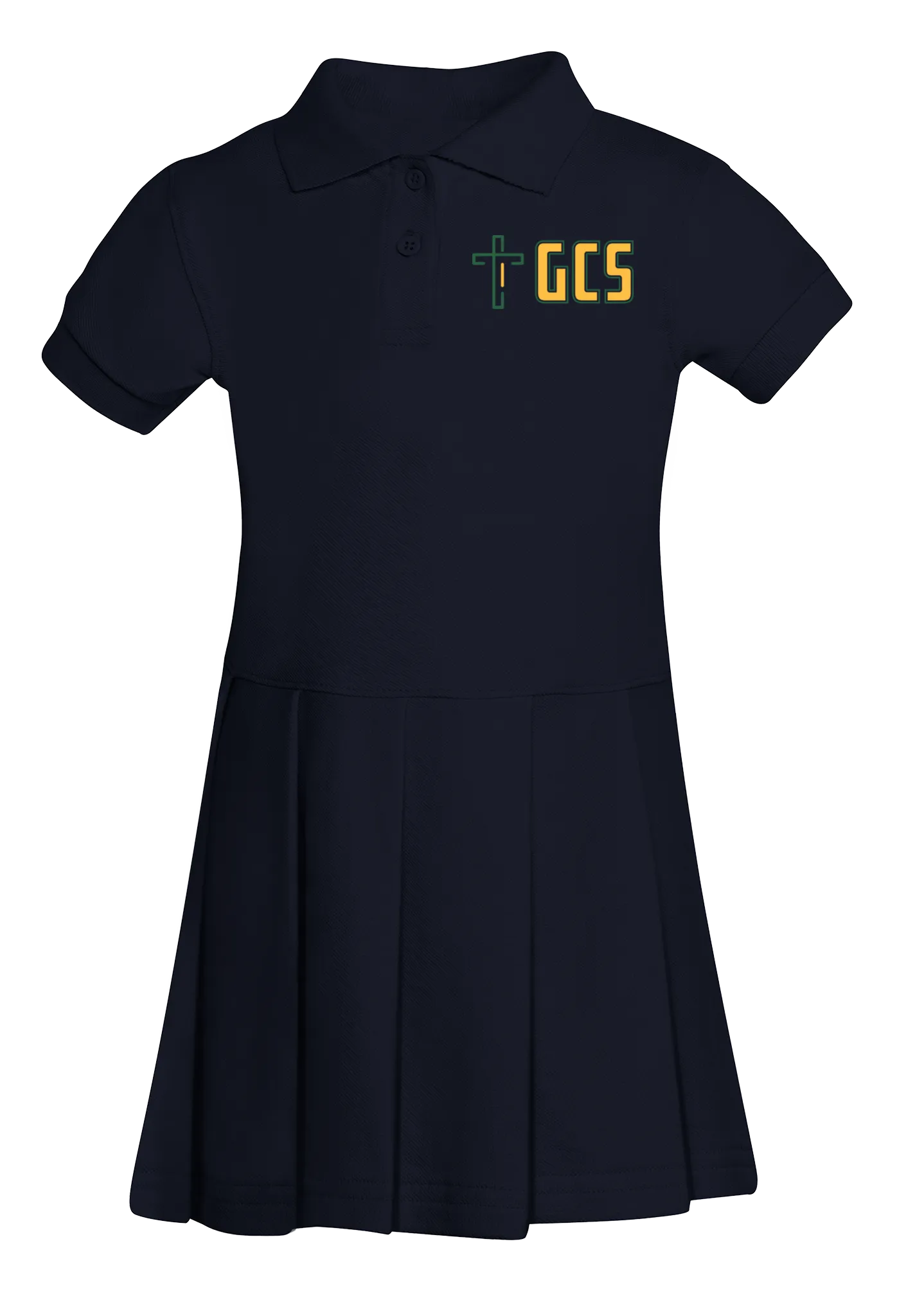 Girls Pique Polo Dress (Sizes XS-XL)