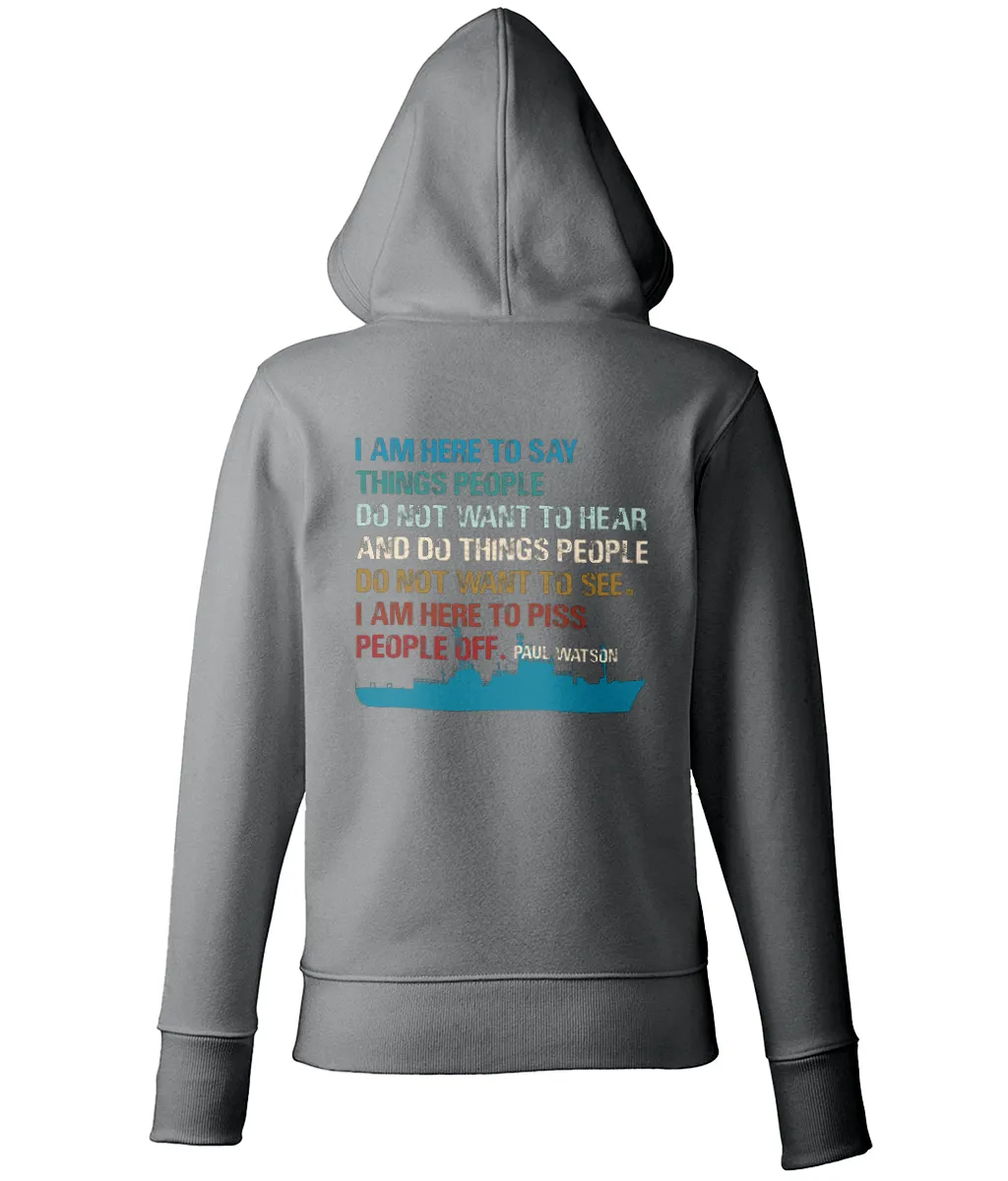 'Here To P*** People Off'  Womens Cropped Hoodie