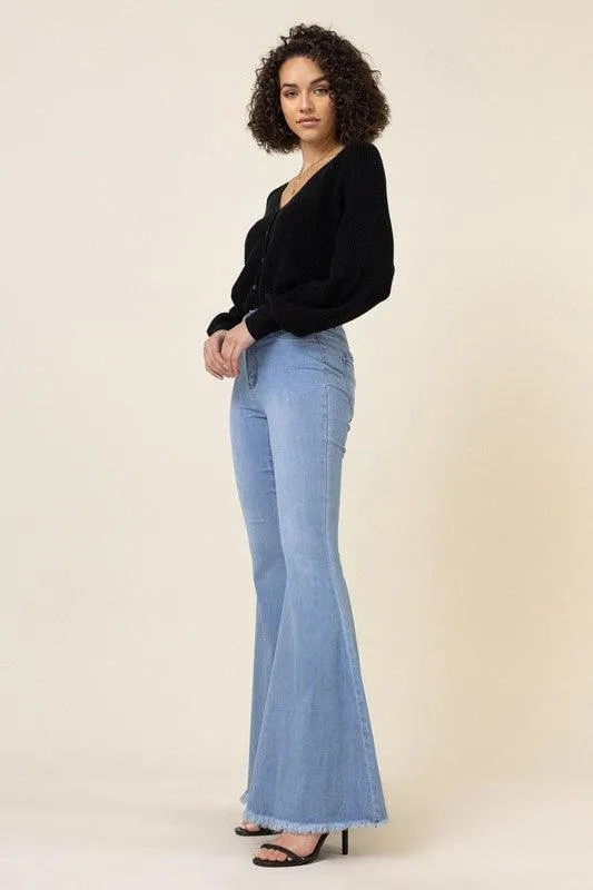 High Waisted Flare Leg Jeans